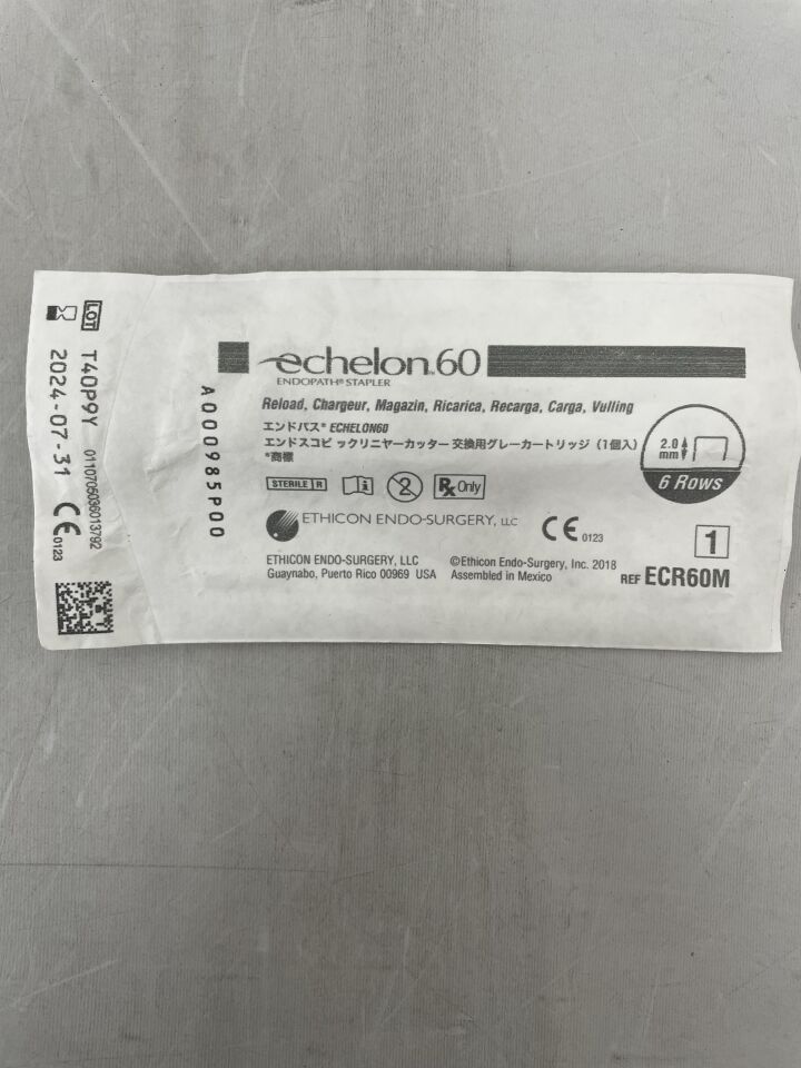 ECR60M - ETHICON - Echelon Endopath Stapler Reload, For 60 mm Endoscopic Staplers, Gray, (EA) - ( Expiry Date: 2024-07-31 )