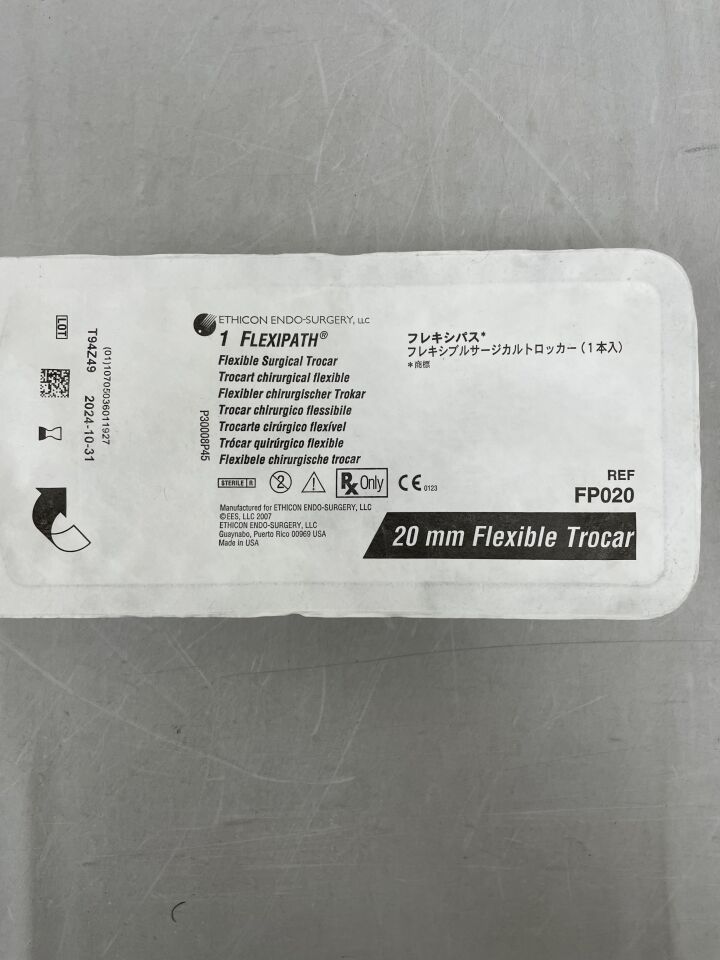 FP020 - ETHICON - Flexipath Flexible Thoracic Trocar, 20 dia. x 80 mm Length, (EA) - ( Expiry Date: 2024-10-31 )