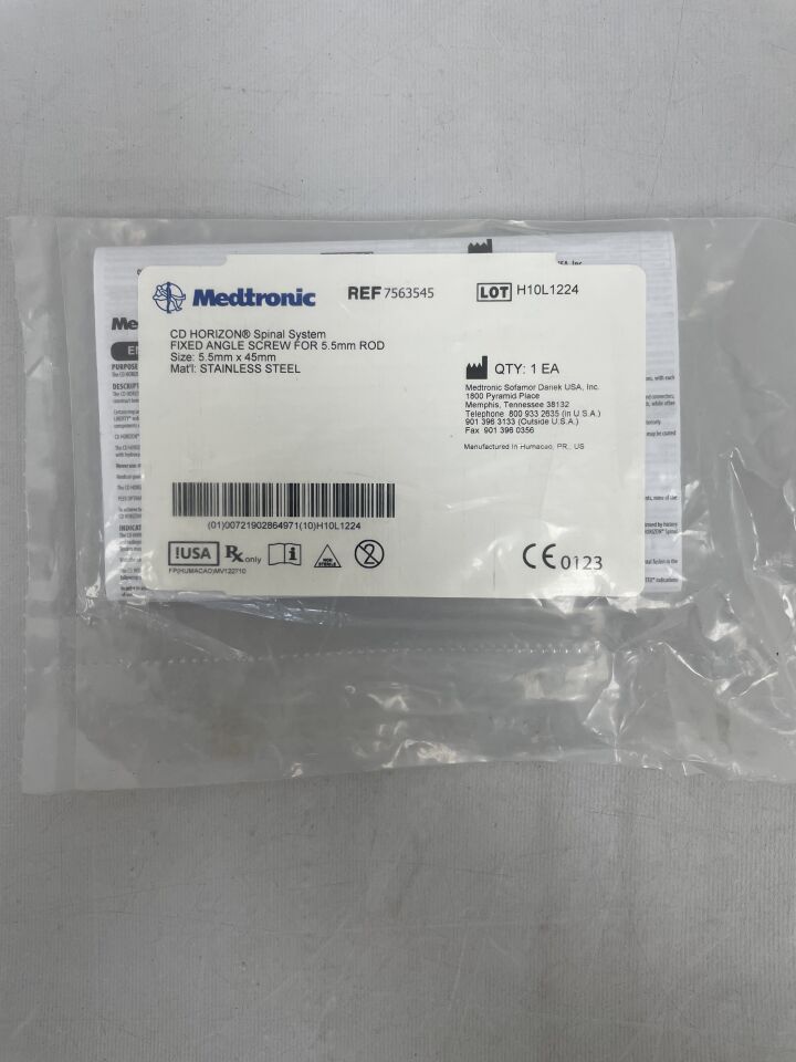 7563545 - MEDTRONIC - CD HORIZON Spinal System Screw, Fixed Angle, 5.5 x 45mm , ( EA ) - ( Expiry Date : 2099-12-31 )