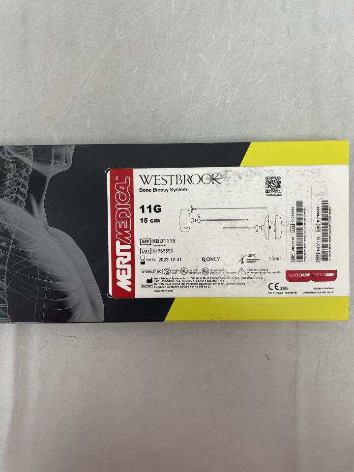 KBD1115/B - MERIT MEDICAL - Westbrook Bone Biopsy Kit 11G x 15cm, (BX/1) - ( Expiry Date: 2022-12-31 )