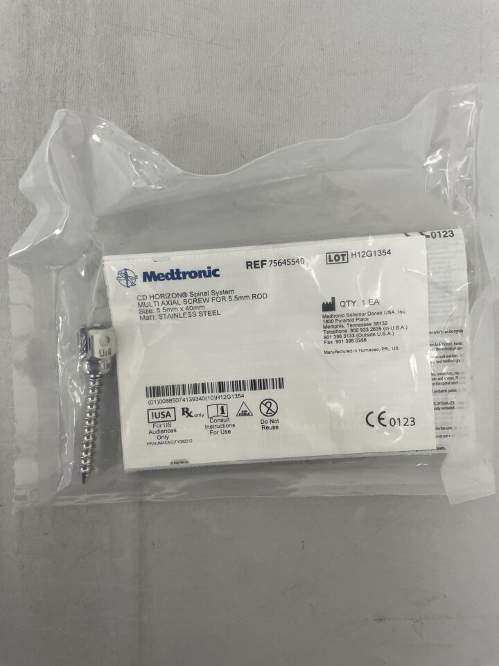 75645540 - MEDTRONIC - CD HORIZON Spinal System Multi Axial Screw, 5.5 x 40mm , ( EA ) - ( Expiry Date : 2099-12-31 )