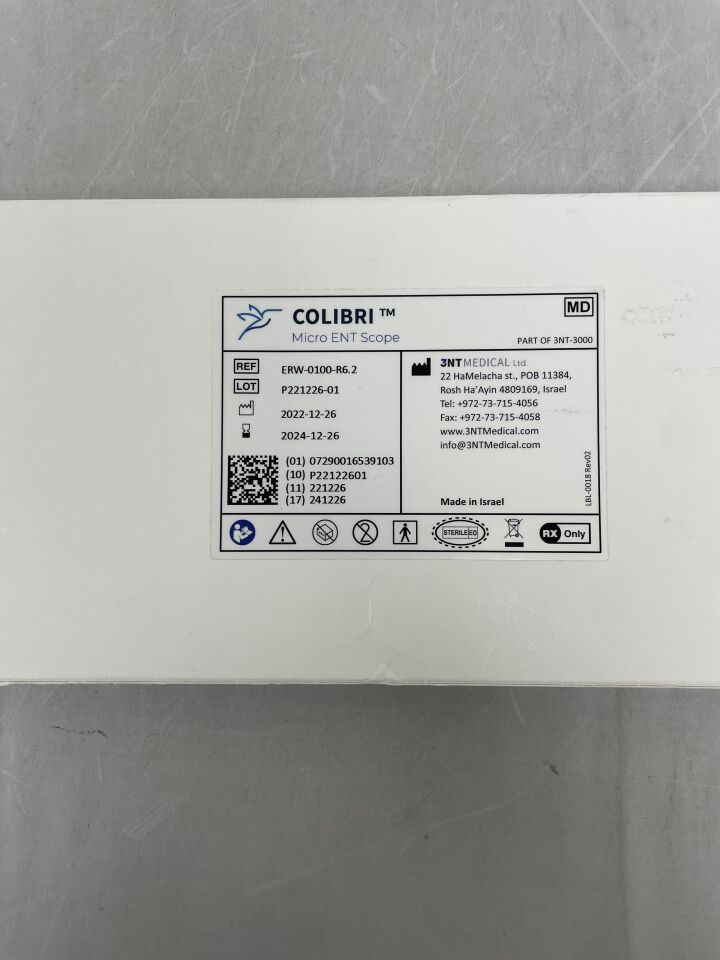 ERW-0100-R6.2 - 3NT MEDICAL - Colibri Micro ENT Scope, (BX/1) - ( Expiry Date: 2024-12-26 )