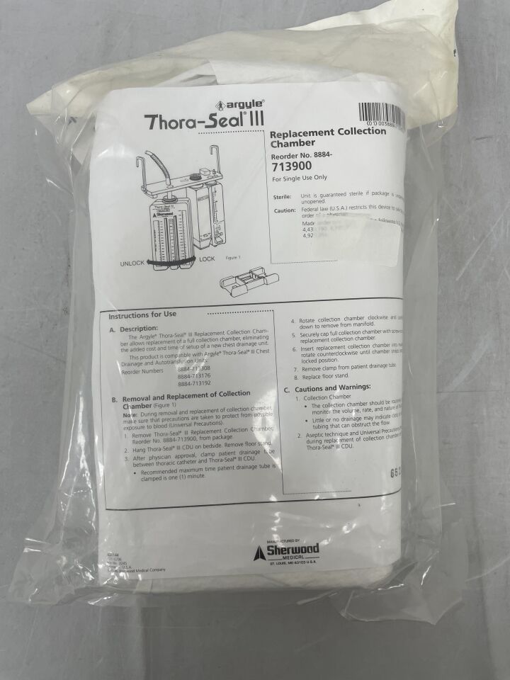 713900 - ARGYLE - Thora-Seal III Replacement Collection Chamber, (EA) - ( Expiry Date: 2099-12-31 )