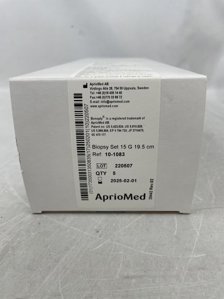 10-1083 - APRIOMED - Bonopty Bone Biopsy System, 19.5cm, (BX/5) - ( Expiry Date: 2025-02-01 )