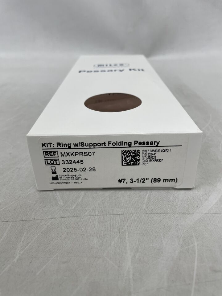 MXKPRS07 - COOPER SURGICAL - Ring Kit with support folding Pessary #7; 3 1/2" (89mm), (BX/1) - ( Expiry Date: 2025-02-28 )