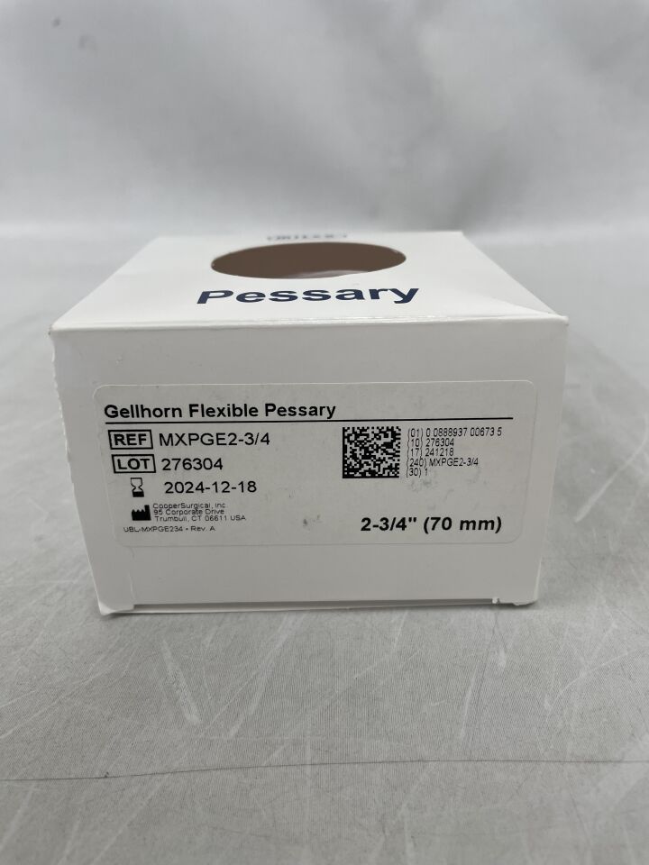 MXPGE2-3/4 - COOPER SURGICAL - Gellhorn Flexible Pessary; 2 3/4" (70mm), (BX/1) - ( Expiry Date: 2024-12-18 )