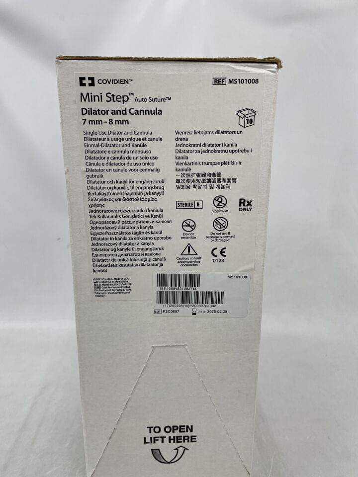 MS101008 - COVIDIEN - Mini Step Disposable Bladeless Trocar, 7/8 mm Size, (BX/10) - ( Expiry Date: 2025-02-28 )