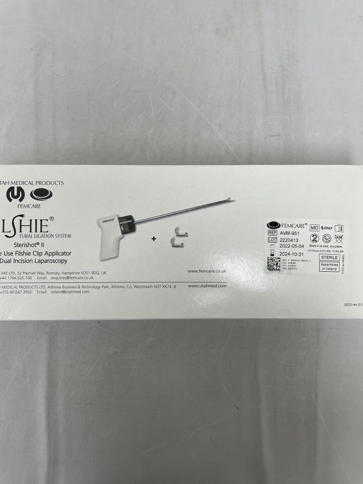 AVM-951 - FEMCARE - Sterishot II Single Use Fishie Clip Applicator Kit for Dual Incision Laparoscopy, (BX/1) - ( Expiry Date: 2024-10-31 )