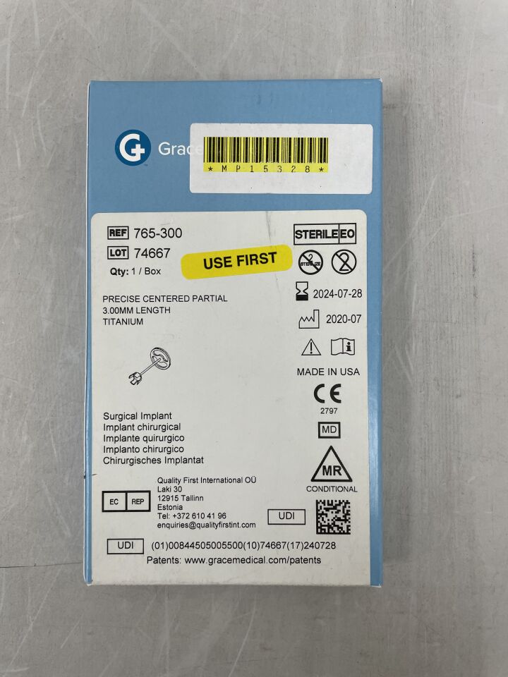 765-300 - GRACE MEDICAL - precise centered partial 3.00mm, (BX/1) - ( Expiry Date: 2024-07-28 )