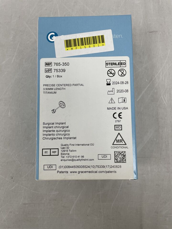 765-350 - GRACE MEDICAL - precise centered partial 3.50mm, (BX/1) - ( Expiry Date: 2024-08-28 )