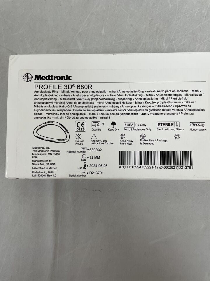 680R32 - MEDTRONIC - Profile 3D 680R, Annuloplasty Ring - Mitral, (BX/1) - ( Expiry Date: 2024-06-26 )