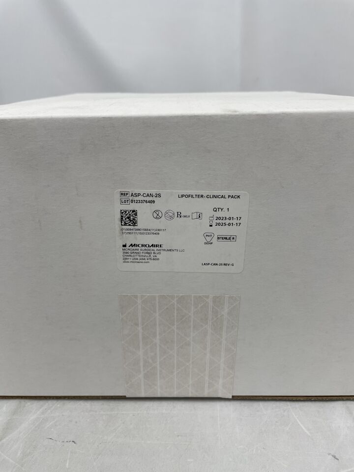ASP-CAN-2S - MICRO-AIRE - LipoFilter Aspiration Canister, Clinical Pack, (BX/1) - ( Expiry Date: 2025-01-17 )