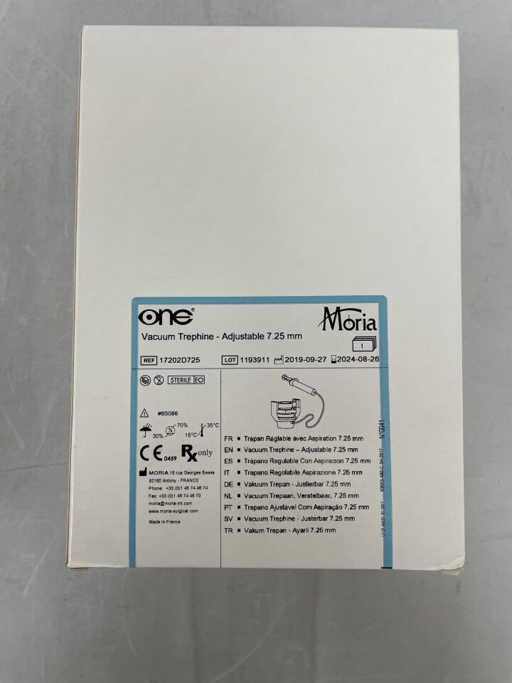 17202D725 - MORIA - Vacuum Trephine - Adjustable 7.25mm , (BX/1) - ( Expiry Date: 2024-08-26 )