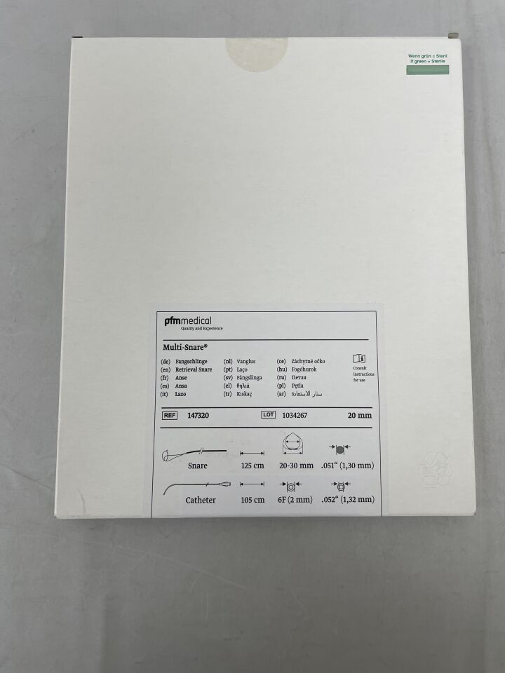 147320 - PFM - Multi-Snare - Snare (125cm x 20-30mm x .051"), Catheter (105cm x 6Fr x .052"), (BX/1) - ( Expiry Date: 2024-10-13 )