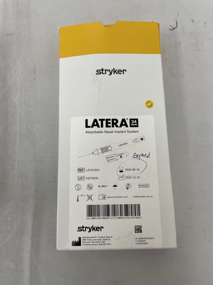 LATSYS24 - STRYKER - Latera Absorbable Nasal Implant System, 24mm, (BX/1) - ( Expiry Date: 2024-06-16 )