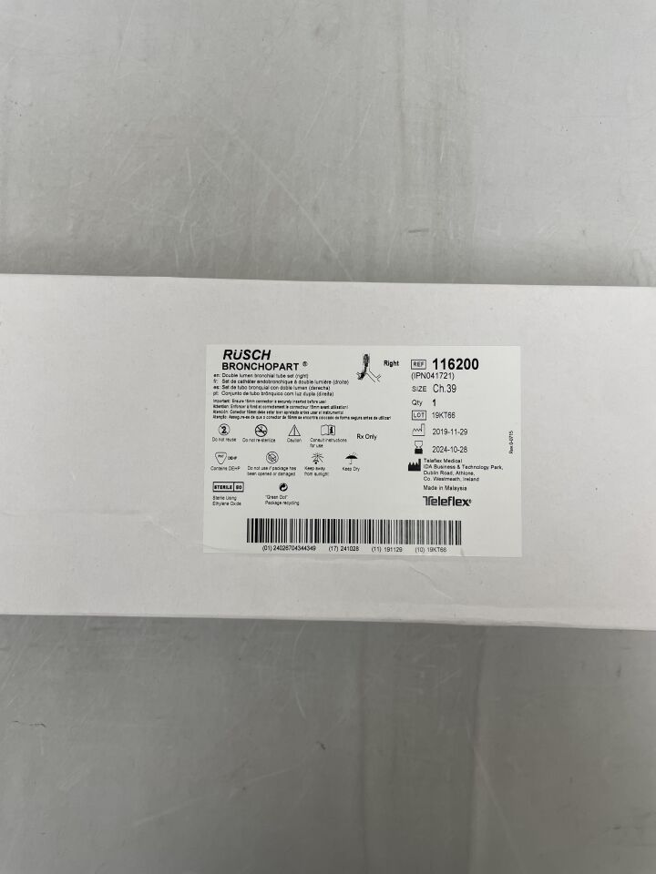 116200 - TELEFLEX - Bronchopart Double Lumen Bronchial Tube Set, 41Ch, (BX/1) - ( Expiry Date: 2024-10-28 )