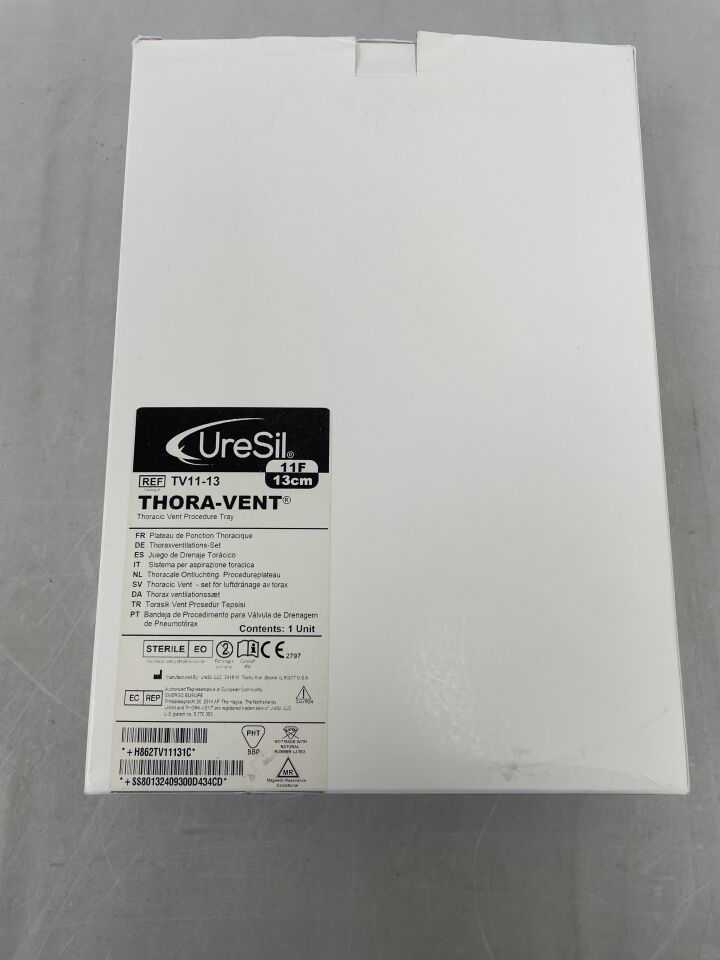 TV11-13 - URESIL - UreSil Thora-Vent Thoracic Vent Procedure Tray 11F/13cm, (BX/1) - ( Expiry Date: 2023-10-31 )
