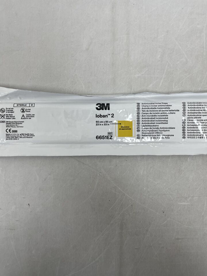 6651EZ - 3M - loban 2 Fabric Antimicrobial Incise Drape EZ with Plastic Liner, 60 x 85cm, (EA) - ( Expiry Date: 2022-11-05 )