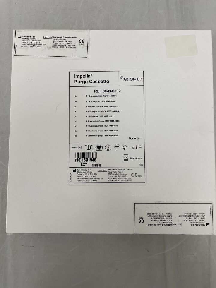 0043-0002 - ABIOMED - Purge Cassette for the Impella Controller, (BX/1) - ( Expiry Date: 2024-05-31 )