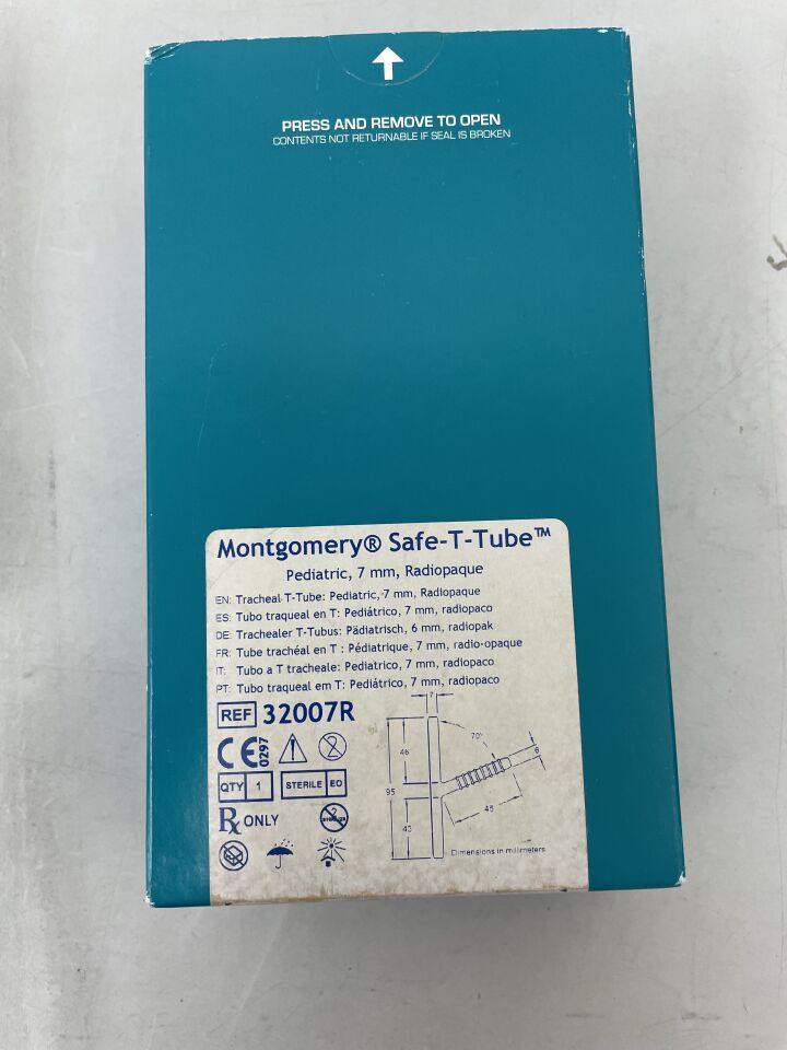 32007R - BOSTON MEDICAL - Montgomery Safe-T-Tube, Pediatric 7mm, Radiopaque, (BX/1)