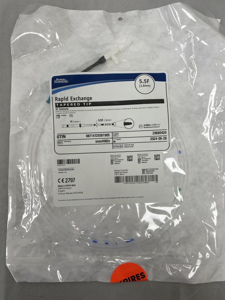 4582 - BOSTON SCIENTIFIC - Rapid Exchange XL Cannula - Tapered Tip - 5.5Fr, (EA) - ( Expiry Date: 2024-06-28 )