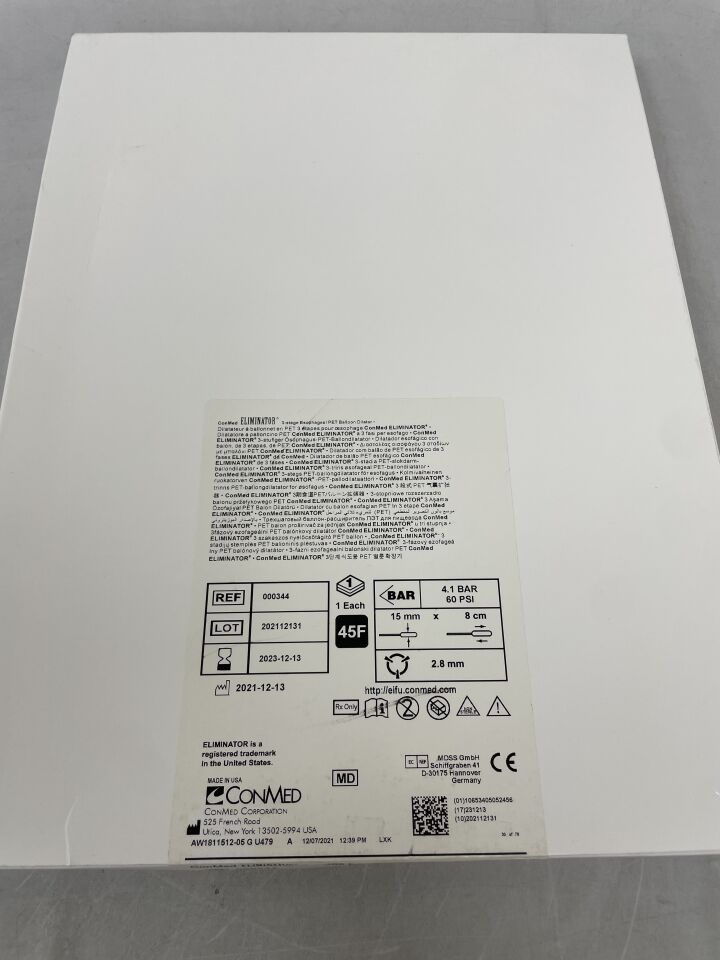 344 - CONMED - Eliminator PET Esophageal Balloon Dilator, 45F, (BX/1) - ( Expiry Date: 2023-12-13 )