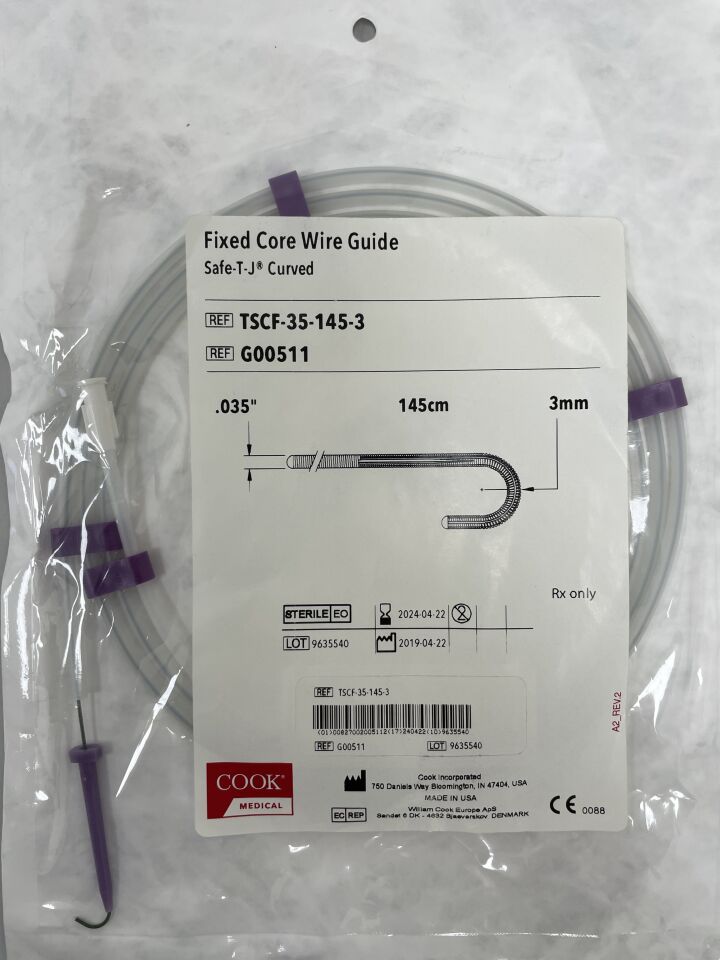 G00511 - COOK - Fixed-Core Wire Guide, (EA) - ( Expiry Date: 2024-07-22 )