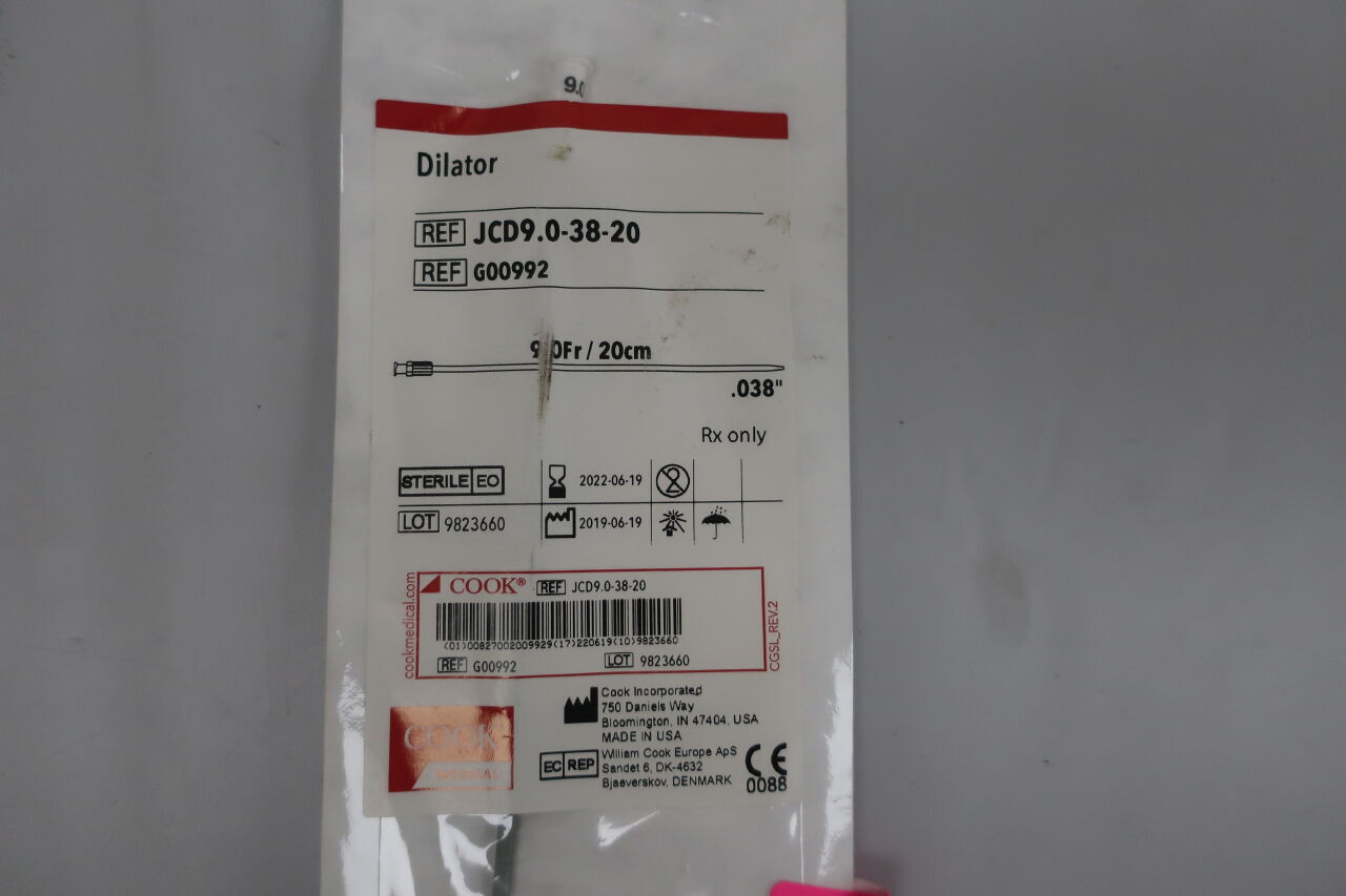 G00992 - COOK - Dilator 9F x 20cm, 0.038", (EA) - ( Expiry Date: 2024-11-02 )