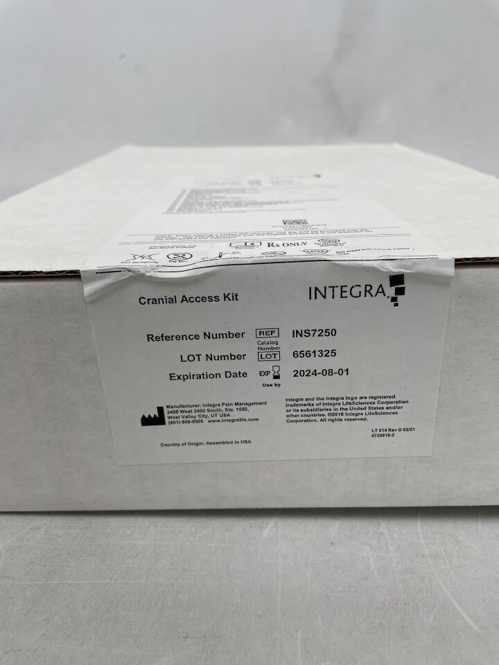 '- INS7250 - Integra Cranial Access Kit, Sterile, (BX/1) - ( Expiry Date: 2024-08-01 )
