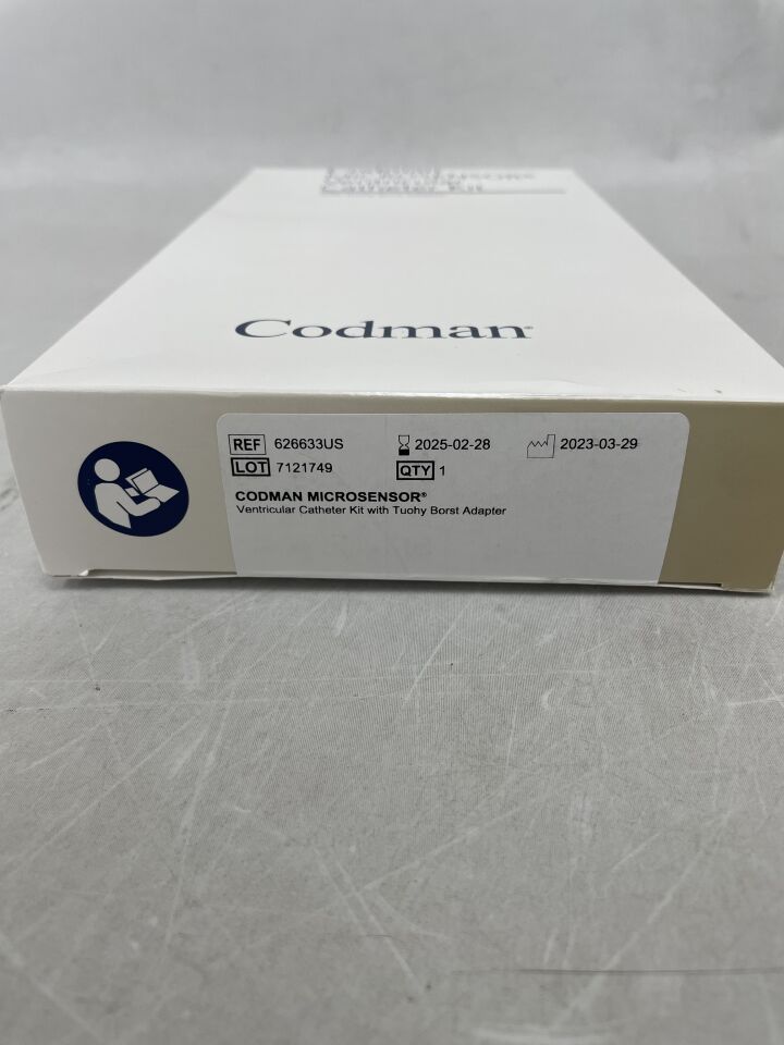 626633US - INTEGRA - Codman MicroSensor Ventricular Catheter Kit with Tuohy-Borst Adapter, (BX/1) - ( Expiry Date: 2025-02-28 )