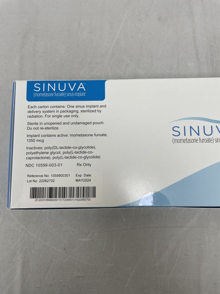 1059900301 - INTERSECT ENT - Sinuva Sinus Implant, (BX/1) - ( Expiry Date: 2024-05-31 )
