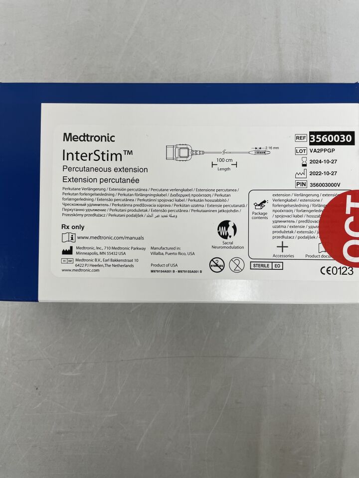 3560030 - MEDTRONIC - InterStim Percutaneous Extension 2.16mm x 100cm, (BX/1) - ( Expiry Date: 2024-10-27 )