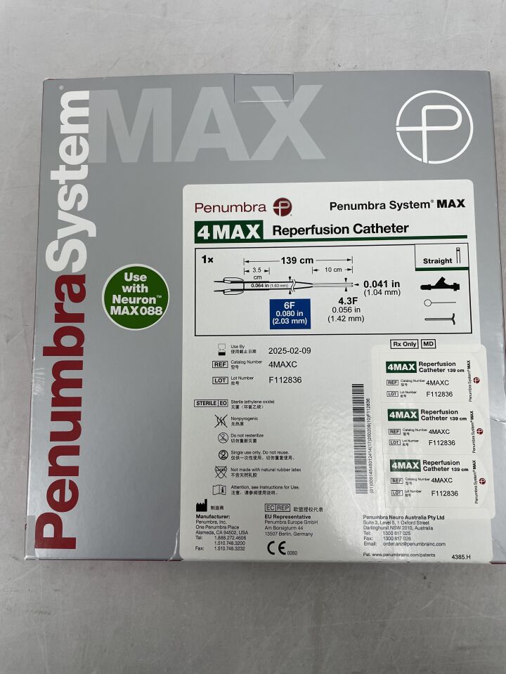 4MAXC - PENUMBRA - 4MAX Reperfusion Catheter 139cm, (BX/1) - ( Expiry Date: 2025-02-09 )