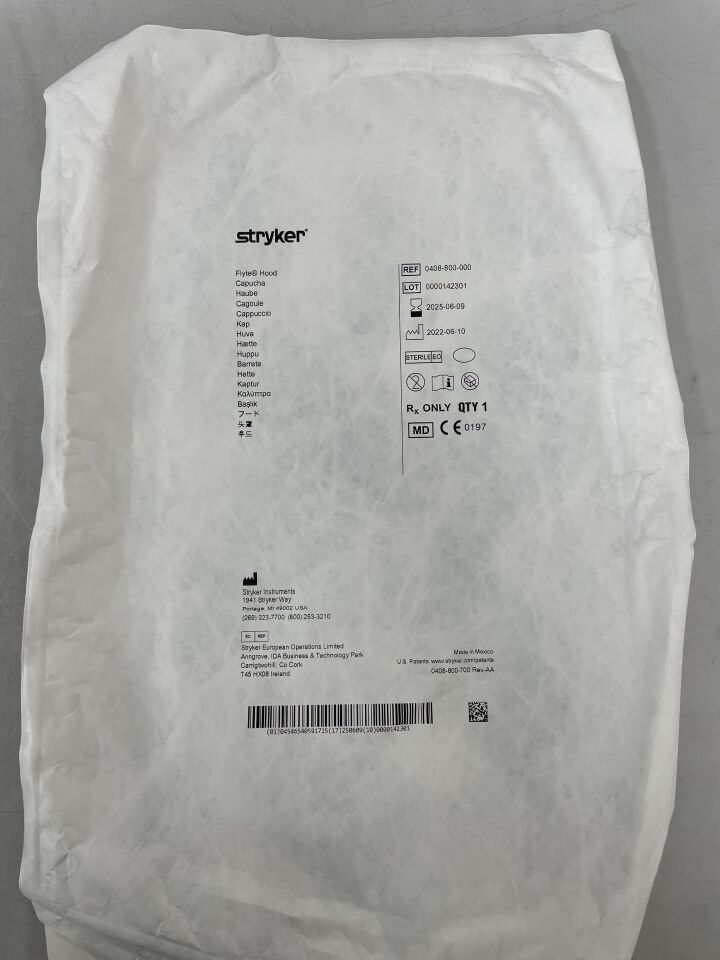 0408-800-000 - STRYKER - Flyte Hood, for use with Stryker Steri-Shield Flyte Helmets, (EA) - ( Expiry Date: 2025-06-09 )