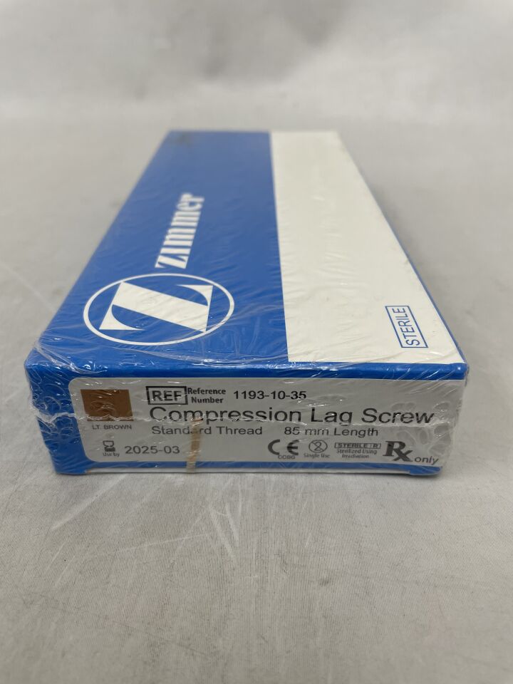 1193-10-35 - ZIMMER - Compression Standard Thread Lag Screw, 85 mm, (BX/1) - ( Expiry Date: 2025-03-01 )