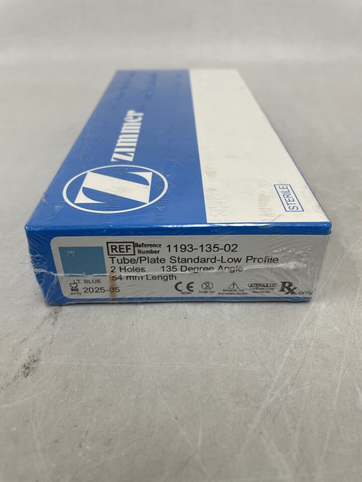 1193-135-02 - ZIMMER - Compression Tube/Plate, 54 mm Length, 2 Number of Holes, (BX/1) - ( Expiry Date: 2025-05-01 )