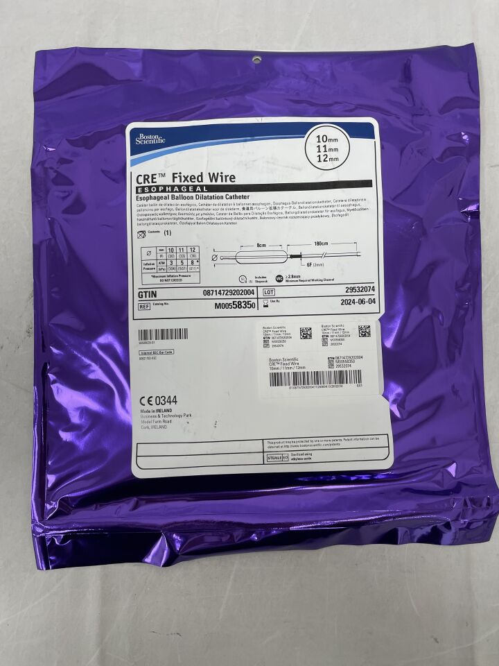 5835 - BOSTON SCIENTIFIC - CRE Fixed Wire Balloon Dilatation Catheter - Esophageal - 10mm x 11mm x 12mm, (EA) - ( Expiry Date: 2024-06-04 )