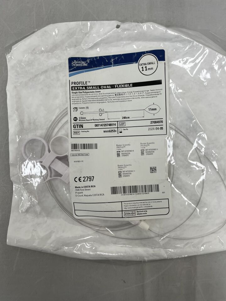 6253 - BOSTON SCIENTIFIC - PROFILE Single-Use Polypectomy Snare - Extra Small Oval, Flexible - 11mm, (EA) - ( Expiry Date: 2024-04-05 )