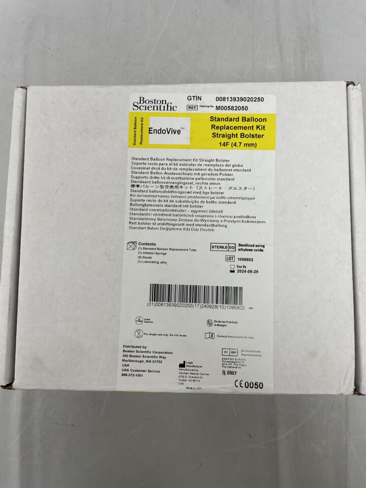 8205 - BOSTON SCIENTIFIC - endovive percutaneous standard balloon replacement 14fr (4.67mm) repl. g-tube, straight, (BX/1) - ( Expiry Date: 2024-09-29 )