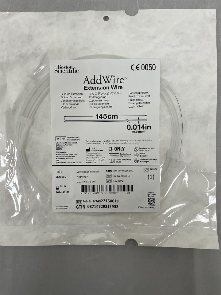 2215001 - BOSTON SCIENTIFIC - AddWire Extension Wire - .014'' x 145cm, (EA) - ( Expiry Date: 2024-12-31 )