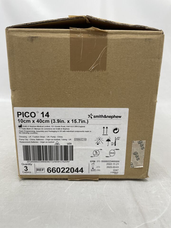 66022044 - SMITH & NEPHEW - PICO 14 Negative Pressure Wound Therapy Kit, 10 x 20 cm, (CS/3) - ( Expiry Date: 2025-03-01 )