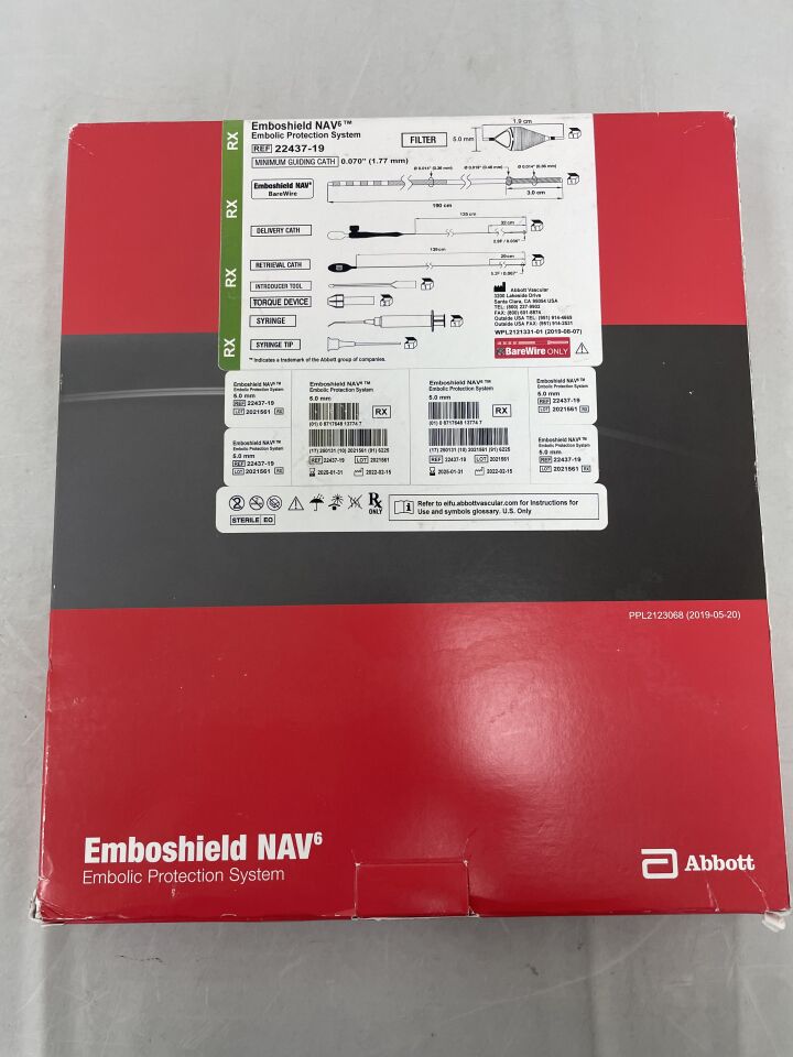 22437-19 - ABBOTT - Emboshield NAV6 Embolic Protection System 5.0 mm x 190 cm, () - ( Expiry Date: 2025-01-31 )