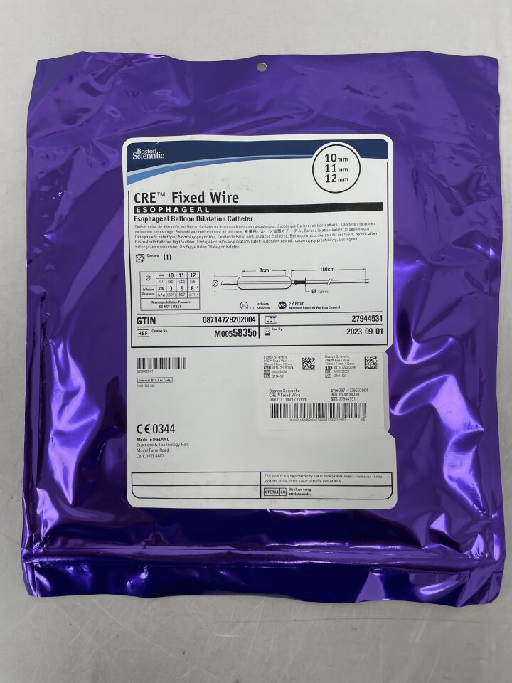 5835 - BOSTON SCIENTIFIC - CRE Fixed Wire Balloon Dilatation Catheter - Esophageal - 10mm x 11mm x 12mm, () - ( Expiry Date: 2023-09-01 )