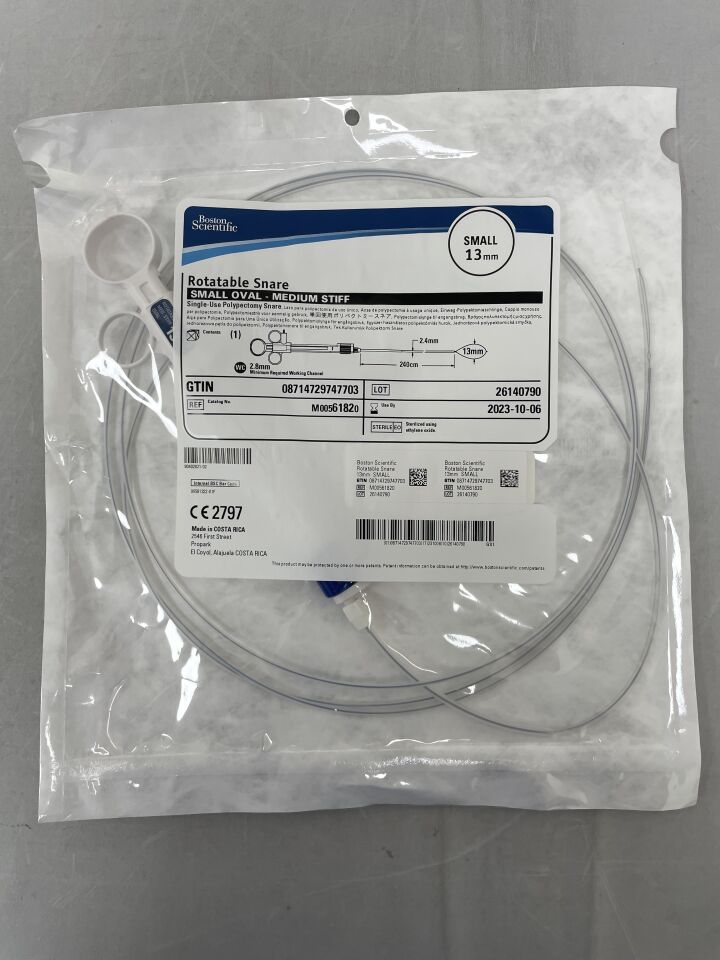 6182 - BOSTON SCIENTIFIC - Rotatable Snare Single-Use Polypectomy Device - Small Oval, Medium Stiff - 13mm, (EA) - ( Expiry Date: 2023-10-06 )
