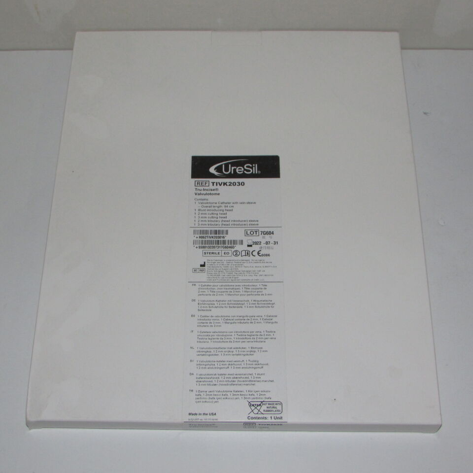 TIVK2030 - URESIL - Eze-Sit Tru-Incise Valvulotome Catheter with 91 cm Vein Sleeve, (BX/1) - ( Expiry Date: 2024-09-30 )