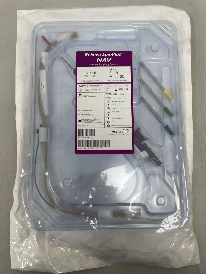 RSP0616MFSN - ACCLARENT - relieva spinplus nav balloon sinuplasty system, 6x16mm, 3 guide kit, (EA) - ( Expiry Date: 2024-11-30 )