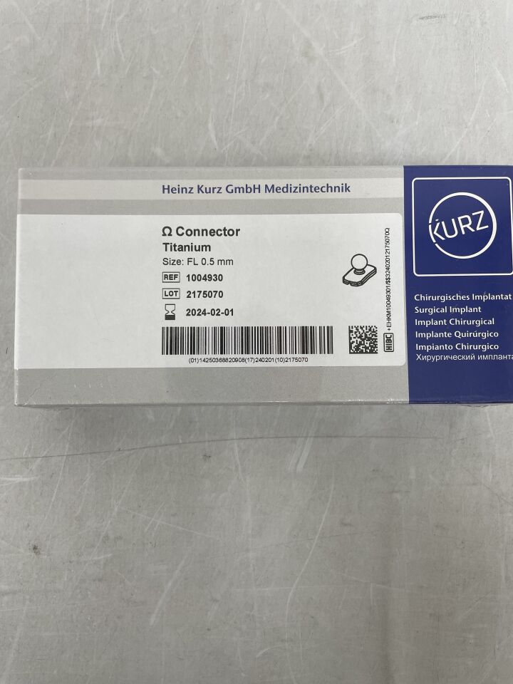 1004930 - KURZ - Connector Titanium FL .5mm, (BX/1) - ( Expiry Date: 2024-02-01 )