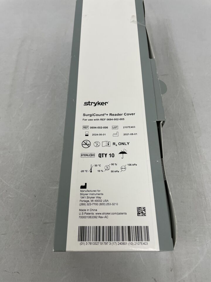 0694-002-006 - STRYKER - SURGICOUNT and READER COVER, (BX/10) - ( Expiry Date: 2024-08-01 )