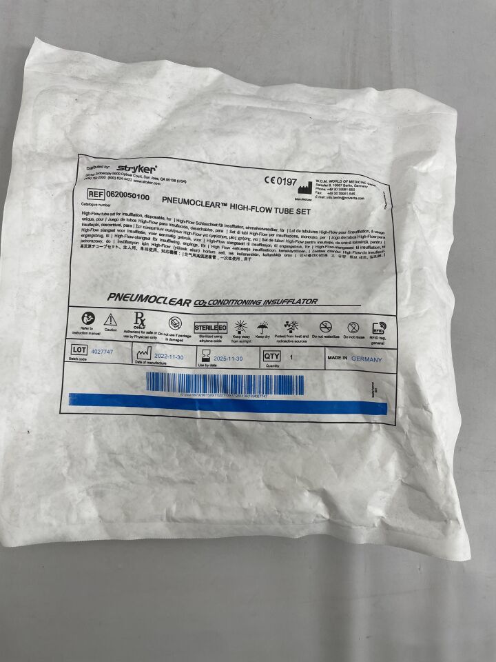 0620-050-100 - STRYKER - pneumoclear high flow tube set , ( EA ) - ( Expiry Date : 2025-11-30 )