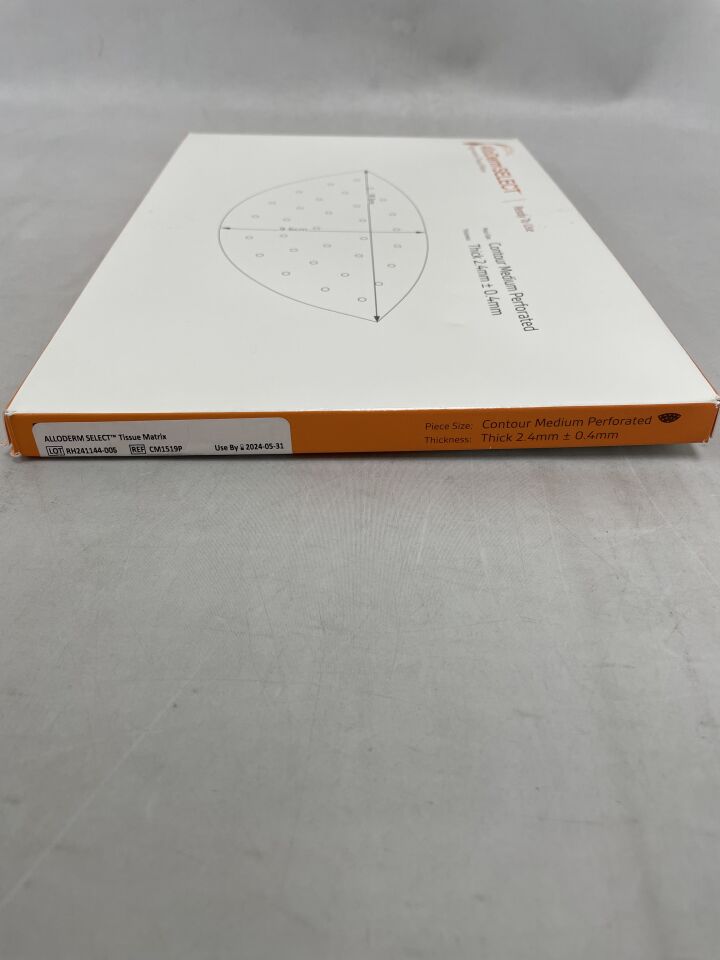 CM1519P - ALLERGAN - Alloderm Select Regenerative Tissue Matrix, Contour Medium Perforated, Thick, (BX/1) - ( Expiry Date: 2024-01-31 )
